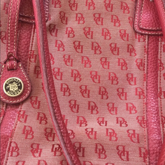 Dooney & Bourke Red Logo Canvas Tote - Picture 7 of 8